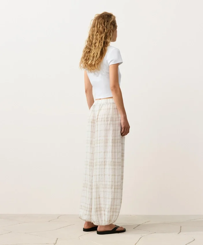 Pantaloni bloomer in misto lino e Lyocell Pantaloni bloomer in misto lino e Lyocell