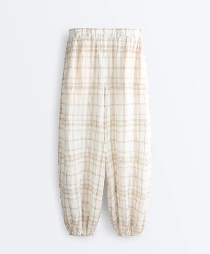 Pantaloni bloomer in misto lino e Lyocell Pantaloni bloomer in misto lino e Lyocell