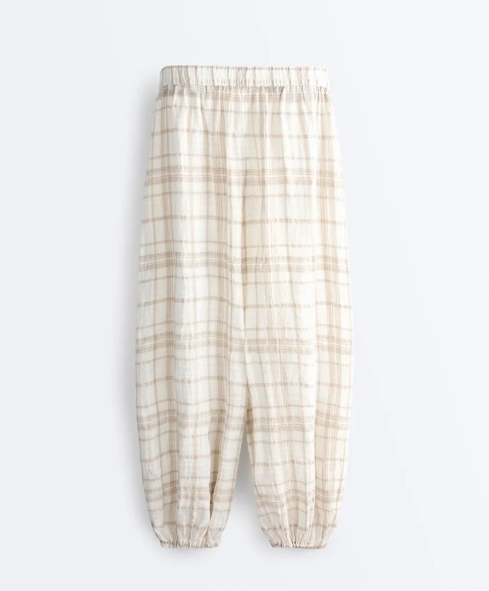 Pantaloni bloomer in misto lino e Lyocell Pantaloni bloomer in misto lino e Lyocell