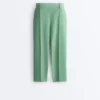 Pantaloni capri in piqué con passanti in cotone Pantaloni capri in piqué con passanti in cotone