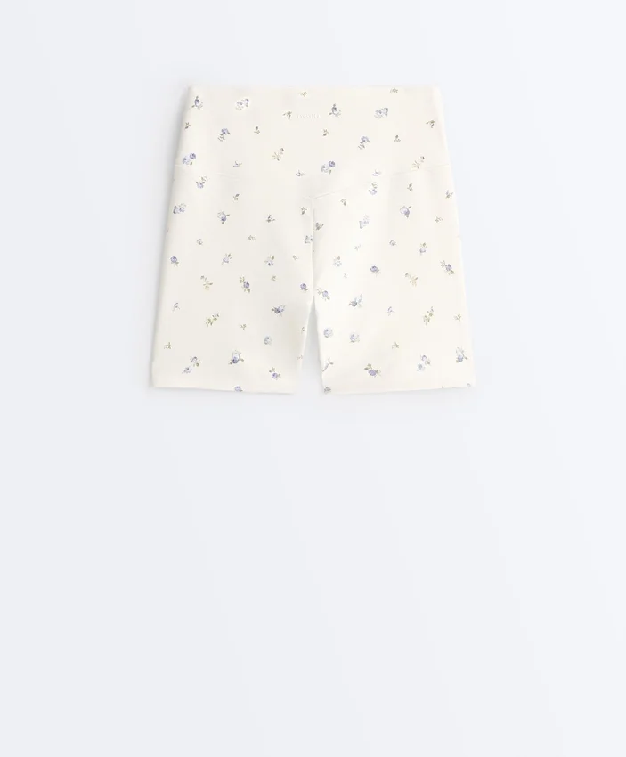 Pantaloni corti a vita alta Evermove da 10 cm con stampa floreale Pantaloni corti a vita alta Evermove da 10 cm con stampa floreale