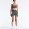 Reggiseno sportivo Evermove a sostegno leggero con stampa floreale