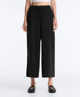 Pantaloni cropped a gamba larga Soft Touch con modal