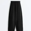 Pantaloni cropped a gamba larga Soft Touch con modal Pantaloni cropped a gamba larga Soft Touch con modal