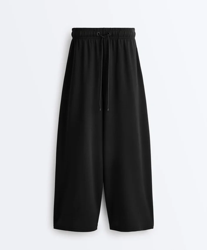 Pantaloni cropped a gamba larga Soft Touch con modal Pantaloni cropped a gamba larga Soft Touch con modal