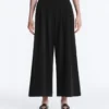 Pantaloni cropped a gamba larga Soft Touch con modal e pieghe Pantaloni cropped a gamba larga Soft Touch con modal e pieghe