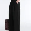 Pantaloni cropped a gamba larga Soft Touch con modal e pieghe Pantaloni cropped a gamba larga Soft Touch con modal e pieghe