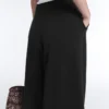 Pantaloni cropped a gamba larga Soft Touch con modal e pieghe Pantaloni cropped a gamba larga Soft Touch con modal e pieghe