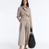 Pantaloni cropped a gamba larga Soft Touch con modal e pieghe Pantaloni cropped a gamba larga Soft Touch con modal e pieghe
