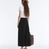 Pantaloni cropped a gamba larga Soft Touch con modal e pieghe Pantaloni cropped a gamba larga Soft Touch con modal e pieghe