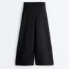 Pantaloni cropped a gamba larga Soft Touch con modal e pieghe Pantaloni cropped a gamba larga Soft Touch con modal e pieghe