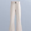 Pantaloni da sci elasticizzati a vita alta e a zampa d’elefante, resistenti all’acqua Pantaloni da sci elasticizzati a vita alta e a zampa d’elefante, resistenti all’acqua