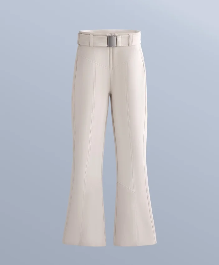 Pantaloni da sci elasticizzati a vita alta e a zampa d’elefante, resistenti all’acqua Pantaloni da sci elasticizzati a vita alta e a zampa d’elefante, resistenti all’acqua