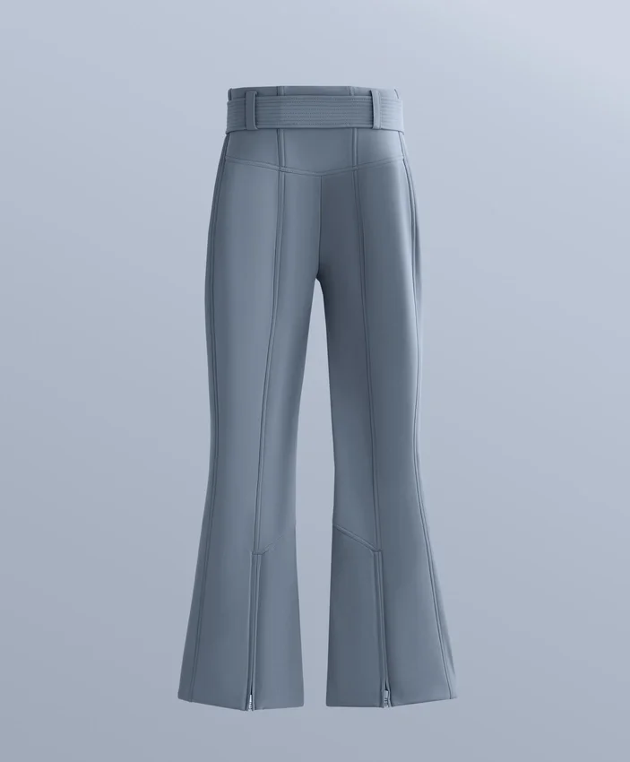 Pantaloni da sci elasticizzati a vita alta e a zampa d’elefante, resistenti all’acqua Pantaloni da sci elasticizzati a vita alta e a zampa d’elefante, resistenti all’acqua