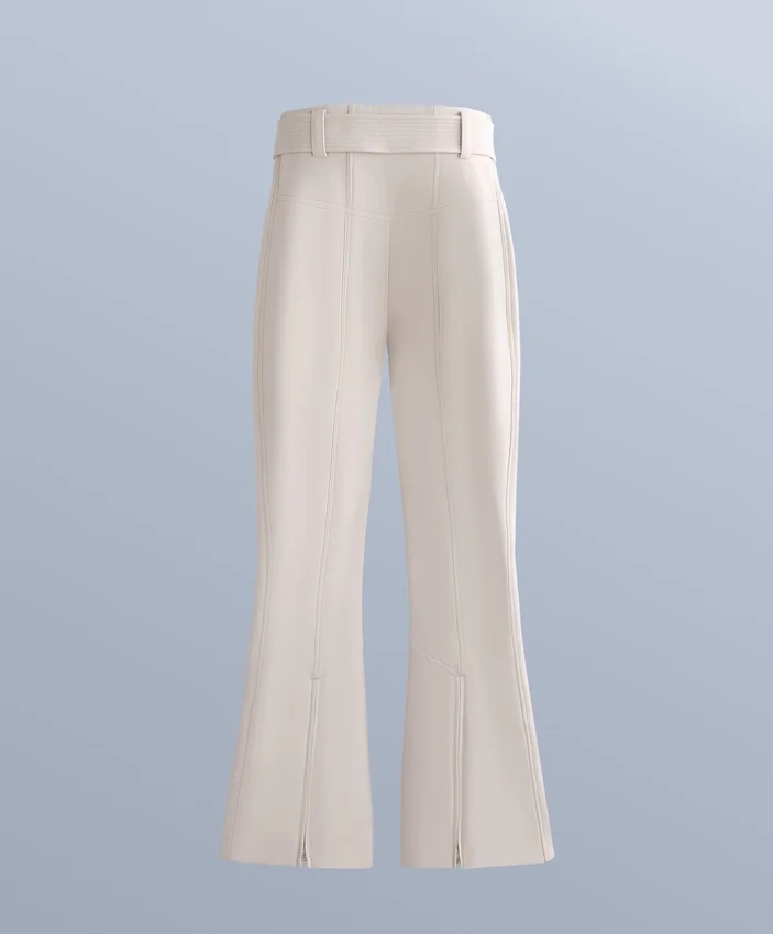 Pantaloni da sci elasticizzati a vita alta e a zampa d’elefante, resistenti all’acqua Pantaloni da sci elasticizzati a vita alta e a zampa d’elefante, resistenti all’acqua