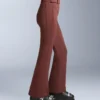 Pantaloni da sci elasticizzati a vita alta e a zampa d’elefante, resistenti all’acqua Pantaloni da sci elasticizzati a vita alta e a zampa d’elefante, resistenti all’acqua