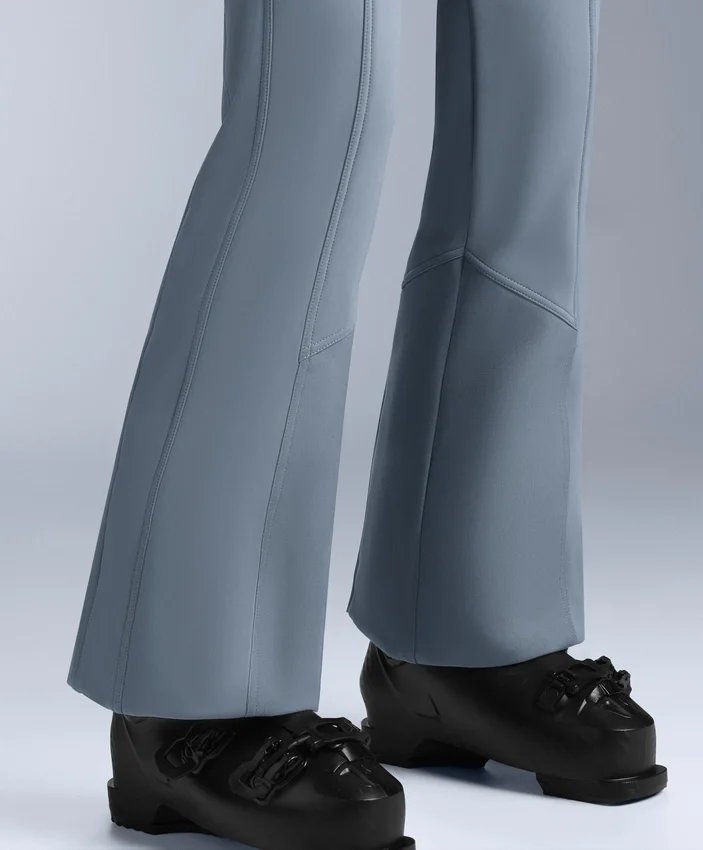 Pantaloni da sci elasticizzati a vita alta e a zampa d’elefante, resistenti all’acqua Pantaloni da sci elasticizzati a vita alta e a zampa d’elefante, resistenti all’acqua