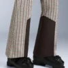 Pantaloni da sci elasticizzati a zampa d’elefante a vita alta con stampa idrorepellente Pantaloni da sci elasticizzati a zampa d’elefante a vita alta con stampa idrorepellente