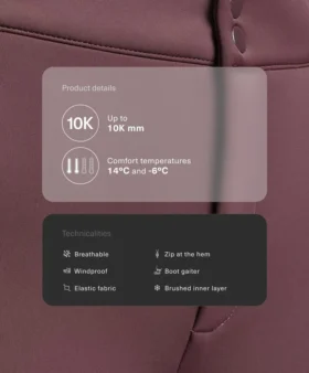 Pantaloni da sci elasticizzati a zampa d’elefante idrorepellenti