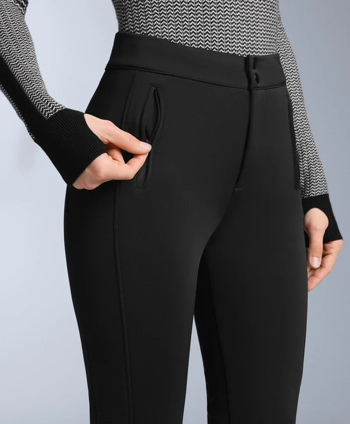 Pantaloni da sci elasticizzati a zampa d’elefante idrorepellenti Pantaloni da sci elasticizzati a zampa d’elefante idrorepellenti