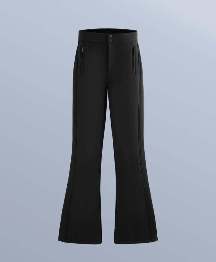 Pantaloni da sci elasticizzati a zampa d’elefante, resistenti all’acqua Pantaloni da sci elasticizzati a zampa d’elefante, resistenti all’acqua
