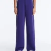 Pantaloni dritti a gamba larga a costine in modal spazzolato Pantaloni dritti a gamba larga a costine in modal spazzolato