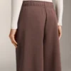 Pantaloni dritti a gamba larga a costine in modal spazzolato Pantaloni dritti a gamba larga a costine in modal spazzolato