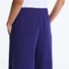 Pantaloni dritti a gamba larga a costine in modal spazzolato Pantaloni dritti a gamba larga a costine in modal spazzolato
