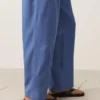 Pantaloni dritti in misto lyocell e 24% lino Pantaloni dritti in misto lyocell e 24% lino