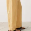 Pantaloni dritti in misto lyocell e 24% lino Pantaloni dritti in misto lyocell e 24% lino