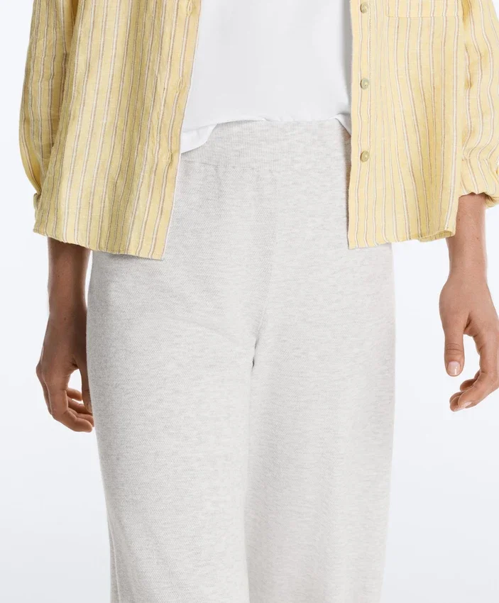 Pantaloni in maglia a vestibilità dritta Pantaloni in maglia a vestibilità dritta