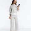 Pantaloni in maglia a vestibilità dritta Pantaloni in maglia a vestibilità dritta