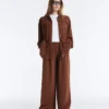 Pantaloni lunghi in modal Soft Touch con dettaglio a pieghe Pantaloni lunghi in modal Soft Touch con dettaglio a pieghe