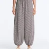 Pantaloni maxi bloomer a quadretti in misto lyocell Pantaloni maxi bloomer a quadretti in misto lyocell