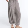 Pantaloni maxi bloomer a quadretti in misto lyocell Pantaloni maxi bloomer a quadretti in misto lyocell