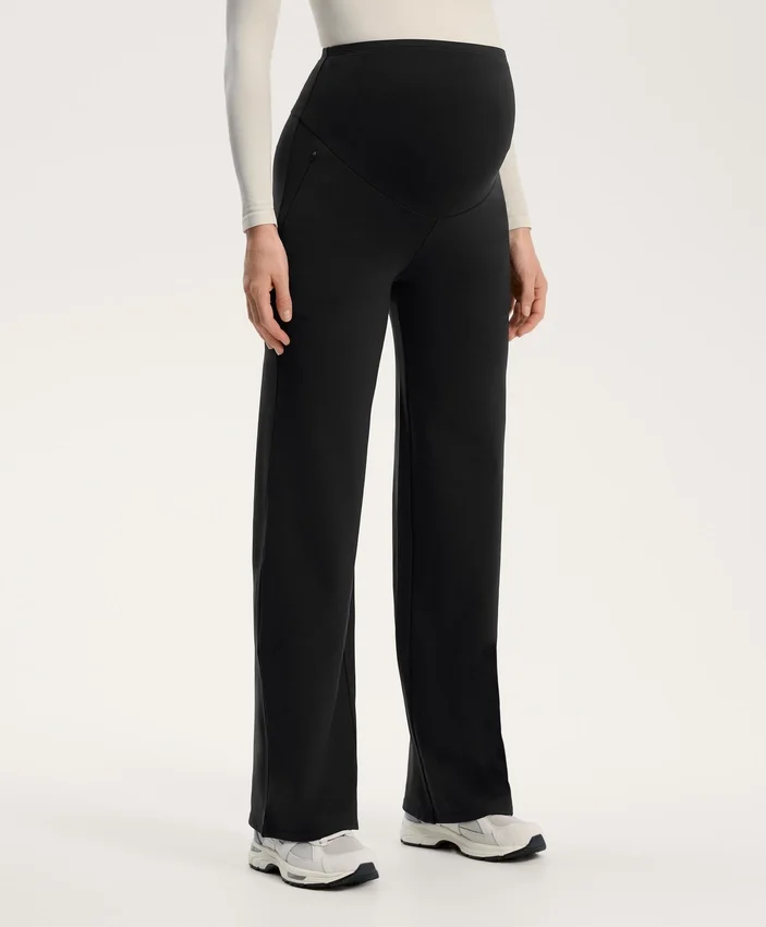 Pantaloni premaman caldi a gamba dritta Pantaloni premaman caldi a gamba dritta