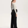 Pantaloni premaman caldi a gamba dritta Pantaloni premaman caldi a gamba dritta