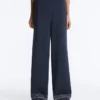 Pantaloni Soft Touch in modal morbido al tatto con dettagli a righe marinare Pantaloni Soft Touch in modal morbido al tatto con dettagli a righe marinare