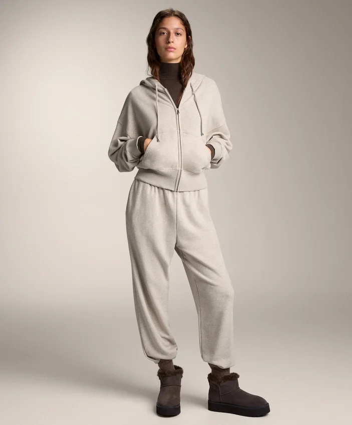 Giacca con cappuccio e maniche larghe in cotone Giacca con cappuccio e maniche larghe in cotone