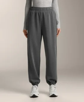 Pantaloni tuta in modal melange spazzolato