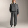 Pantaloni tuta in modal melange spazzolato