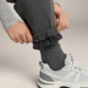 Pantaloni tuta in modal melange spazzolato