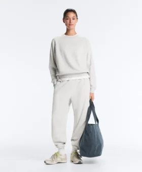 Pantaloni tuta in pile misto cotone