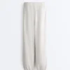 Pantaloni tuta in pile misto cotone Pantaloni tuta in pile misto cotone