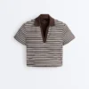 Polo a maniche corte a righe Comfortlux in pantaloncini