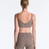 Reggiseno sportivo a quadretti con sostegno medio