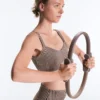 Reggiseno sportivo a quadretti con sostegno medio