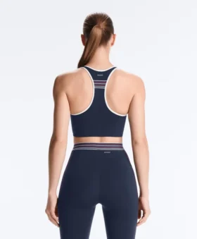 Reggiseno sportivo a sostegno medio compressivo con coppe in gomma