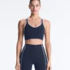 Reggiseno sportivo a sostegno medio compressivo con coppe in gomma