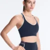 Reggiseno sportivo a sostegno medio compressivo con coppe in gomma